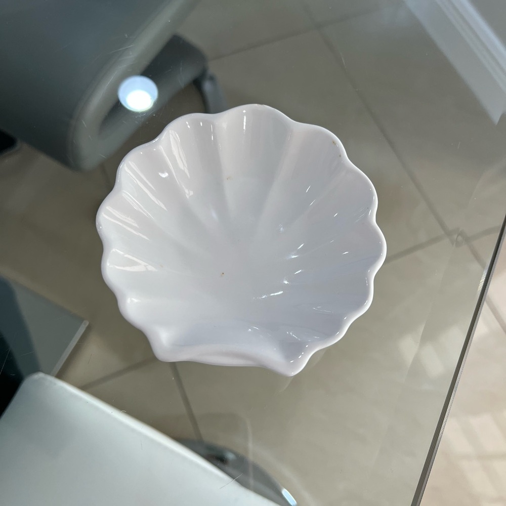 WHITE SHELL DISH, Porcelain by Design New Orleans LA